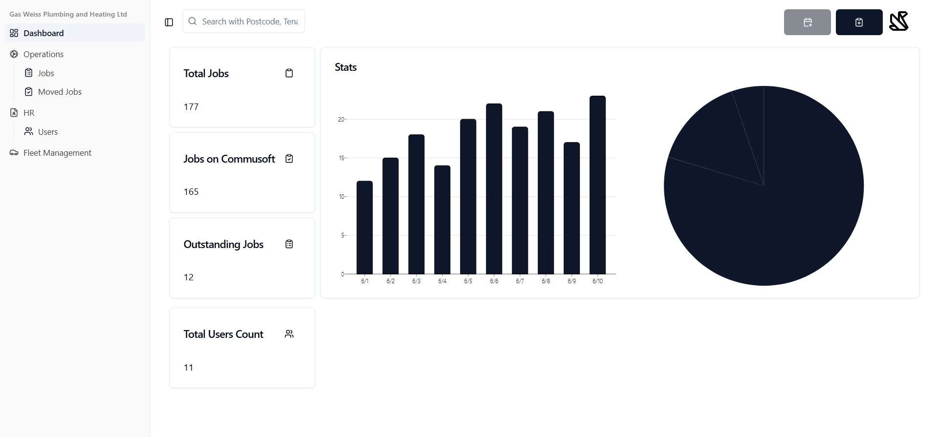 Smart Engineer Dispatch System - Custom software development project by Akamaar.dev for Gas Weiss Plumbing & Heating